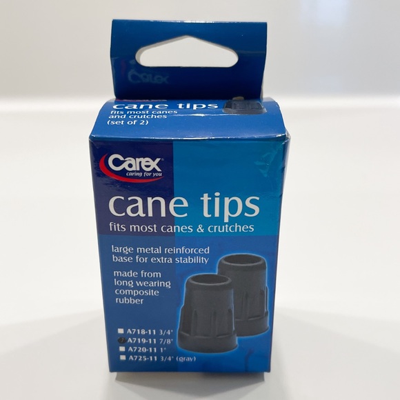 ONE Carex Cane Tip Fits Most Standard Canes and Crutches A719-11 7/8 Inches - Picture 4 of 7